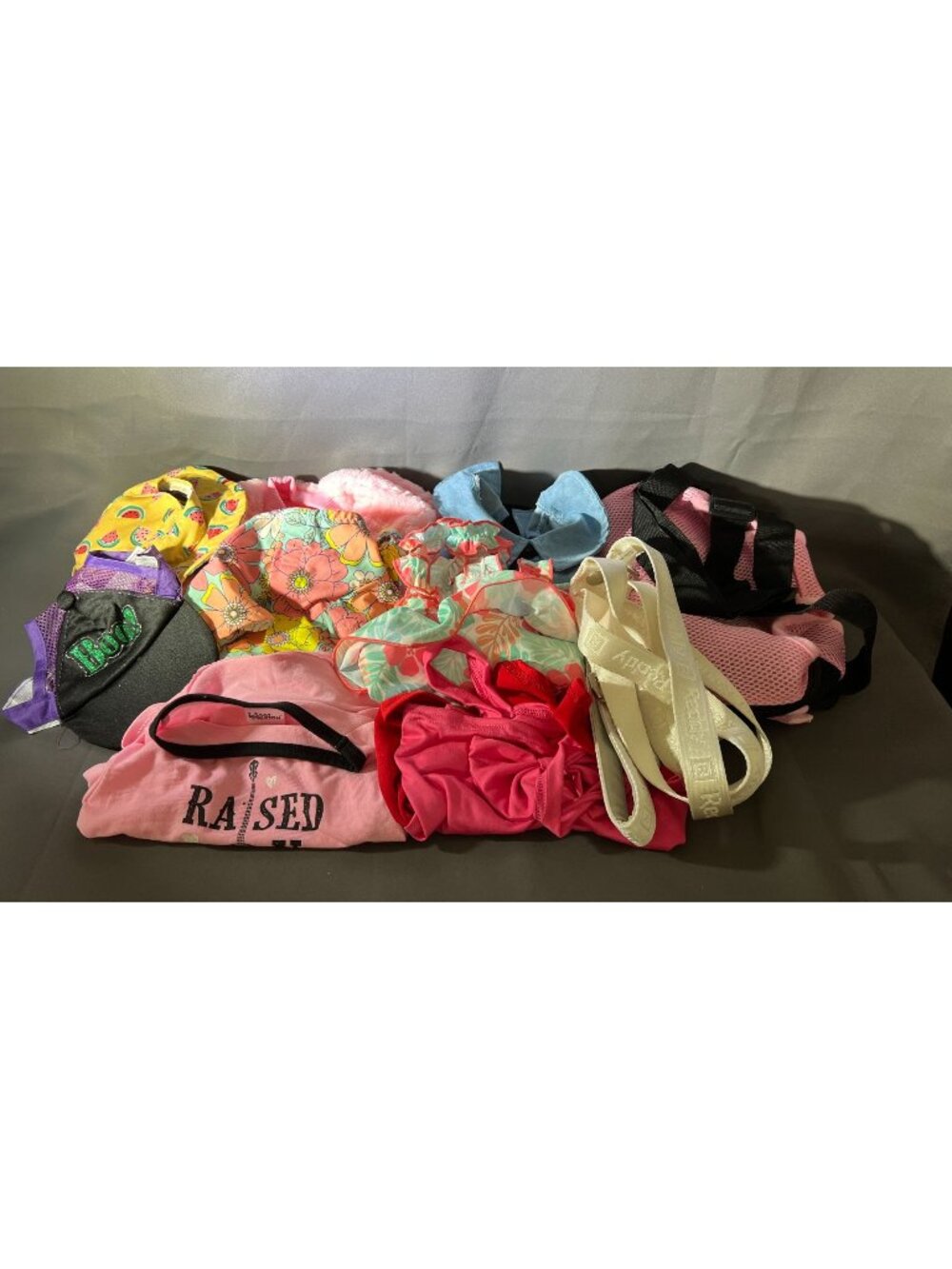Dog Apparel Lot: Dresses Hats Harness & Leash Set Floral & Seasonal Themes Small
